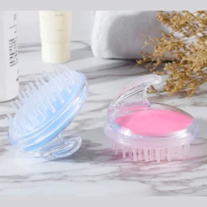 หวีแปรงสระผม (คละสี) หวีซิลิโคนสำหรับทำความสะอาดศีรษะ ขจัดรังแคบนหนังศีรษะ