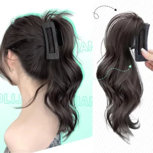 ผมหางม้าสูงวิกผมคลิป วิกผมหางม้ามัดครึ่งศีรษะ