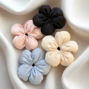 ยางรัดผมดอกไม้สามมิติ ขนาดใหญ่ ดีไซน์ทันสมัย เพิ่มสไตล์ให้ทุกลุค